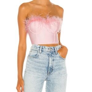 Feather bustier top